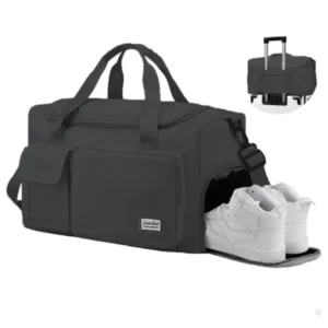 Bolsa Lorben Impermeável Preta – Com Porta Tênis e Alça Ajustável
