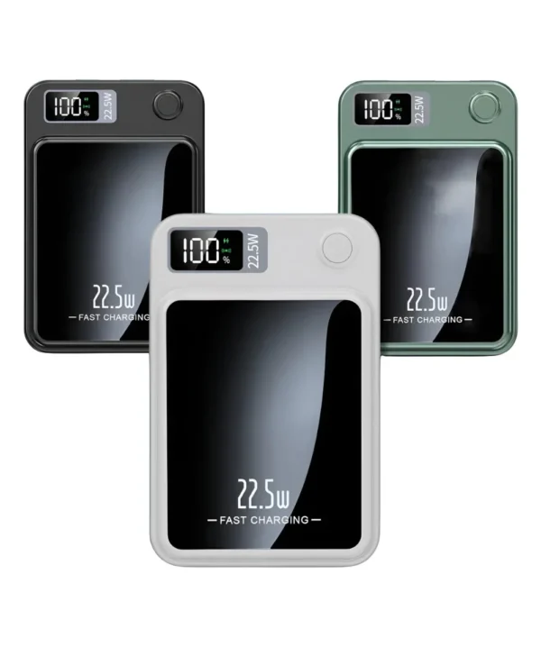 Carregador Portátil Magnético 10.000mAh com Indução Turbo e Carga Rápida 22,5W