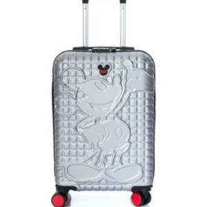 Mala de Bordo Mickey Mouse Luxcel – Pequena, Cor Prata, Ideal para Viagens Curtas