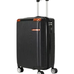 Mala de Bordo YGM 2040 Preta – 55x35x25cm, 10kg, ABS, Rodinhas 360º, Zíper Extensor