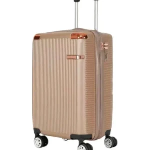 Mala de Viagem YGM 2085 Dourada – 55x35x25cm, 10kg, ABS, Rodinhas 360º Removíveis